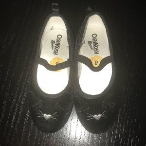 Girls toddler Kitty black suede shoes size 8